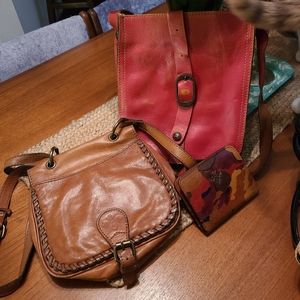 LOT:  Patricia Nash crossbody purses and matching wallet